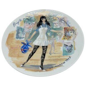 collector plate French FR Ganeau 16& Fils77 Darceau Limoges women READ